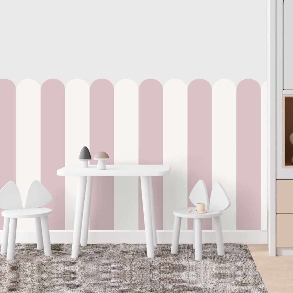 INSPIO Tapeta Oblouk - Candy Rose (Hravá sladká růžová pro děti)