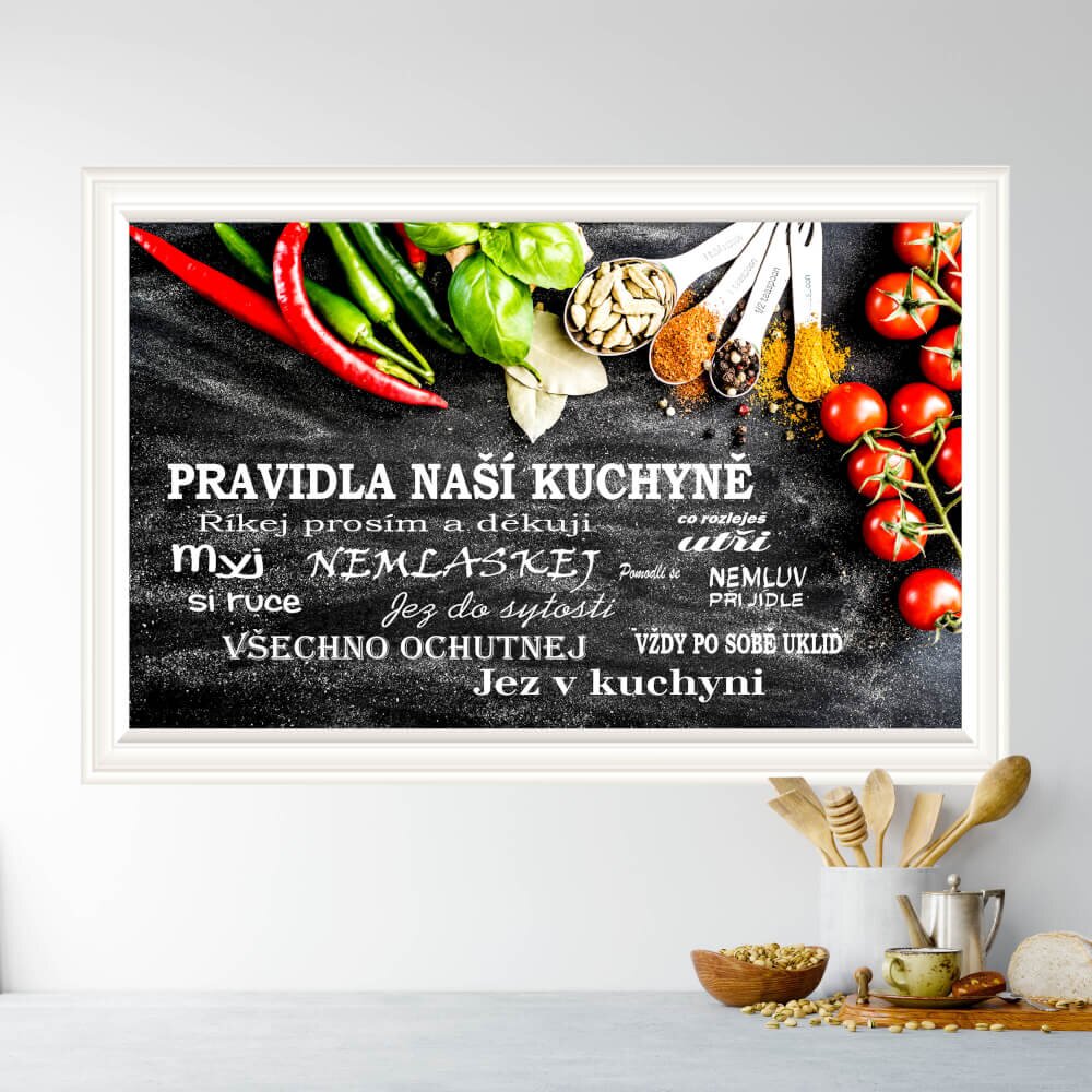 INSPIO Tapety na zeď - Pravidla kuchyně koření