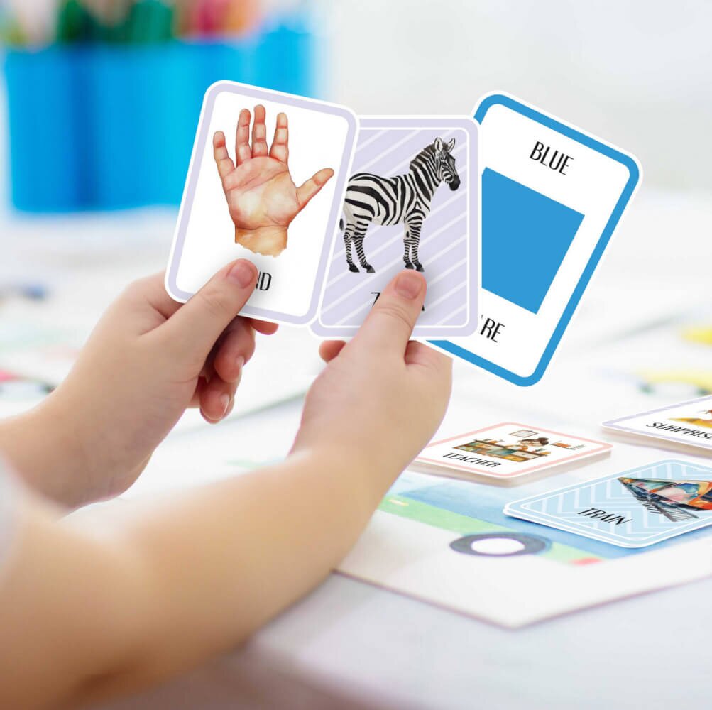INSPIO XXL Montessori karty pro děti - 155 karet s anglickými slovíčky