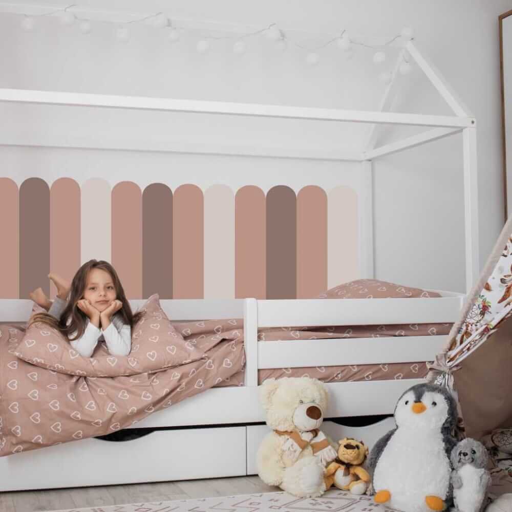 INSPIO Zástěra na postel Oblouk - Blush Pink (Romantický pudr)