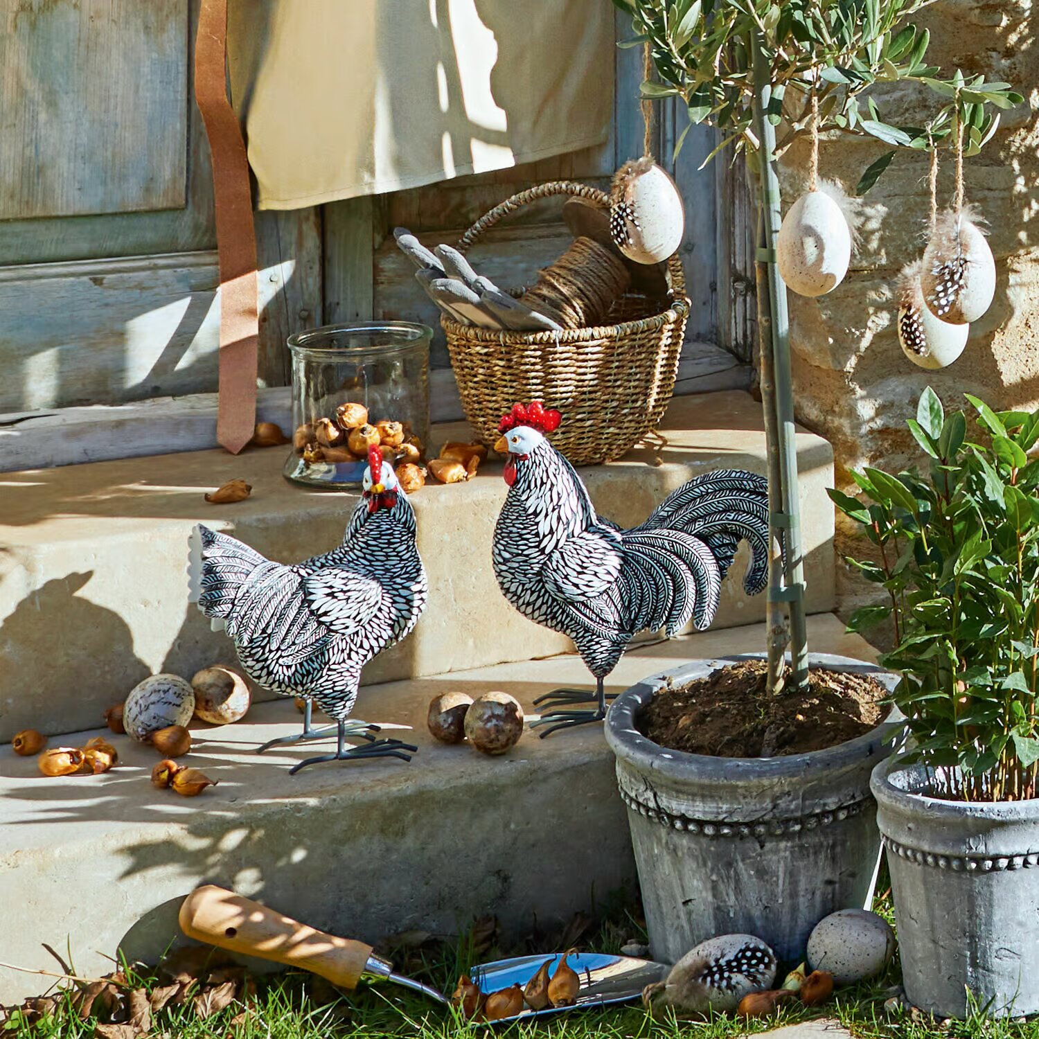 LOBERON Dekorační slepice 2dílná sada Mannis