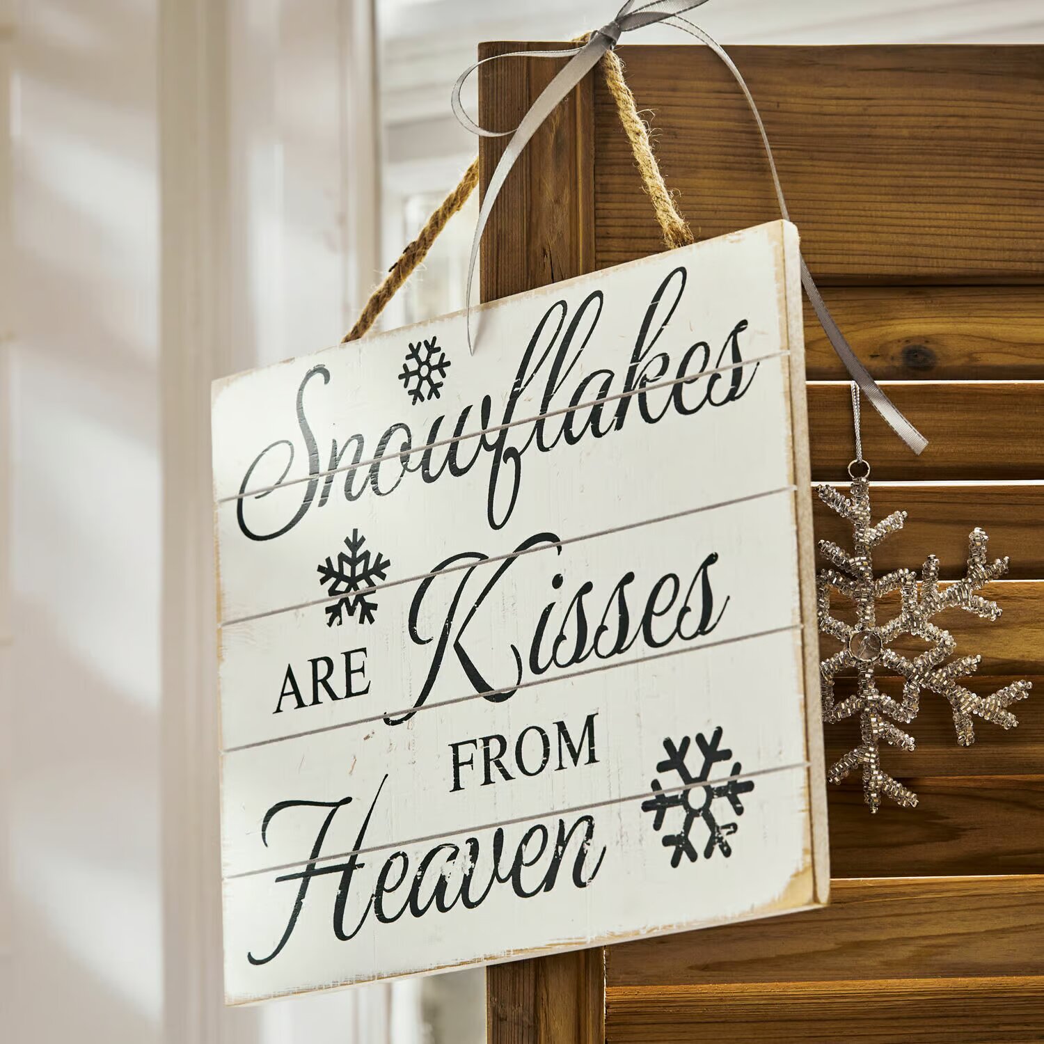 LOBERON Dekorativní tabulka Snowflakes