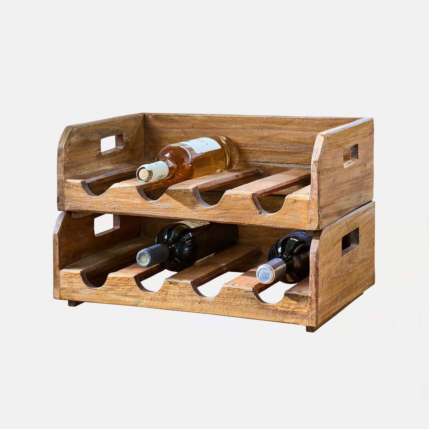 LOBERON Držáky na lahve 2dílná sada Crestwooden