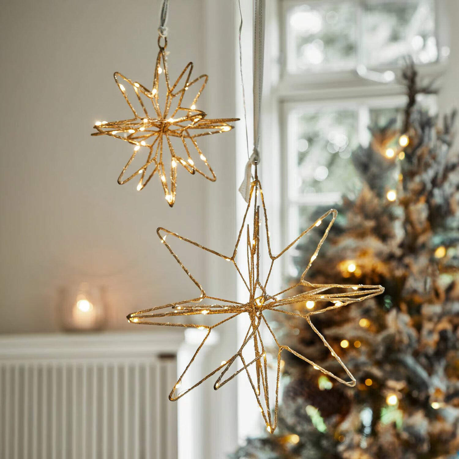LOBERON LED hvězdy 2dílná sada Pérole