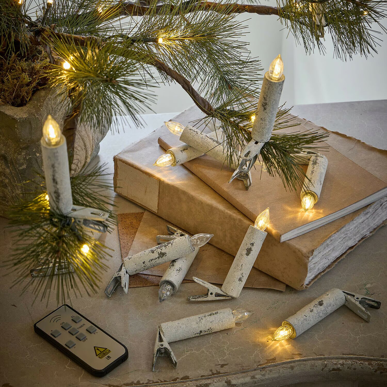 LOBERON LED svíčky na stromek 12dílná sada Thorivelle