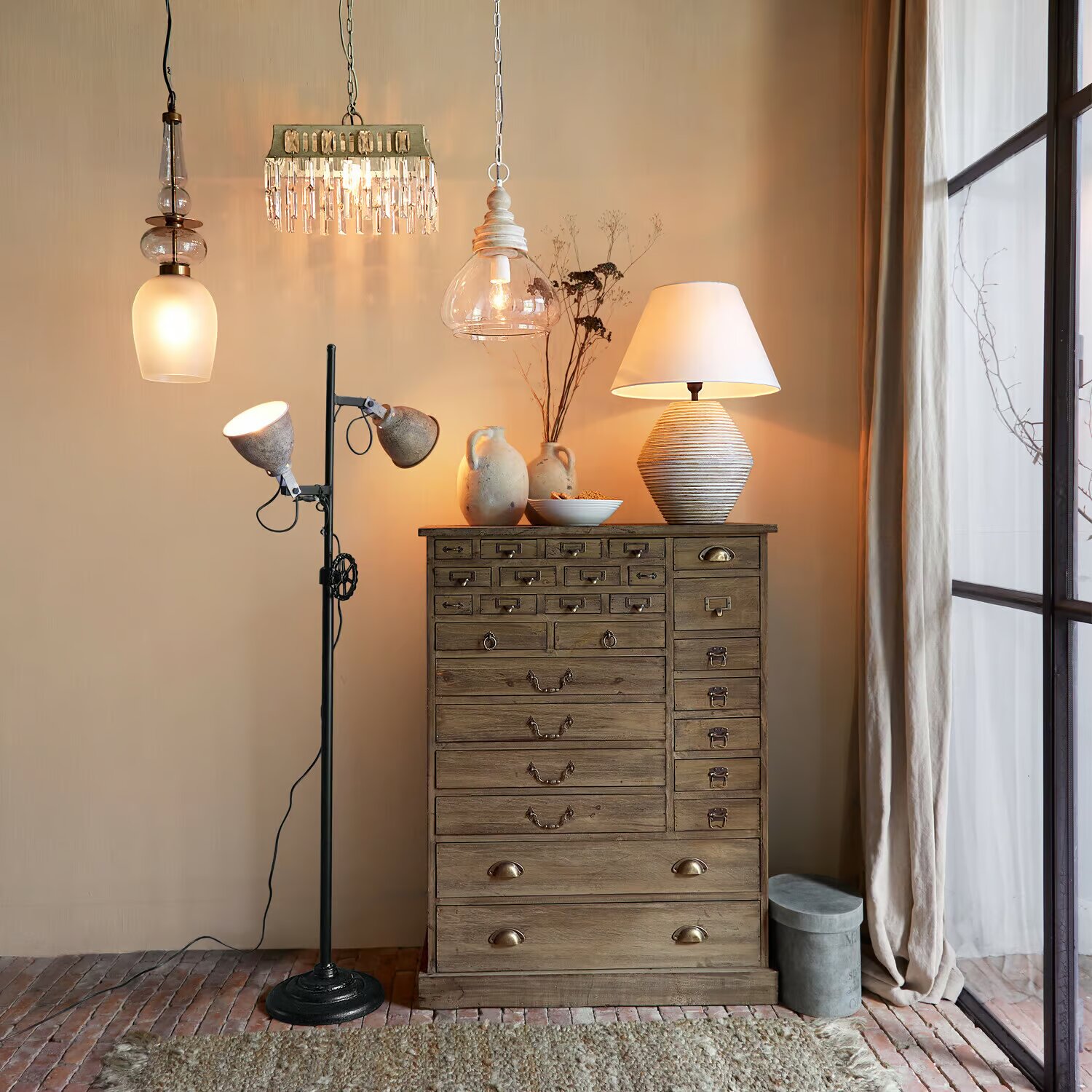 LOBERON Stojací lampa Fenric