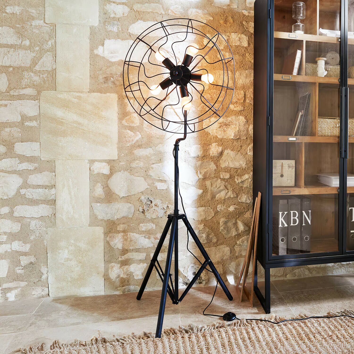 LOBERON Stojací lampa Thunderfield