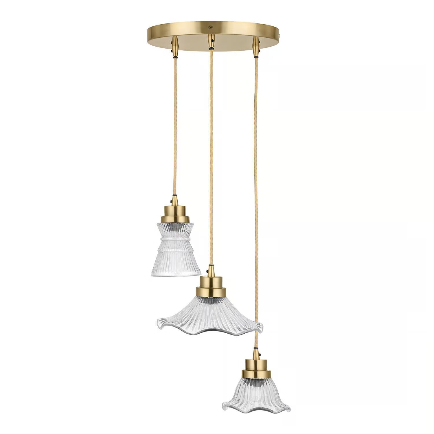 LOBERON Závěsné lampy 3dílná sada Lunaras