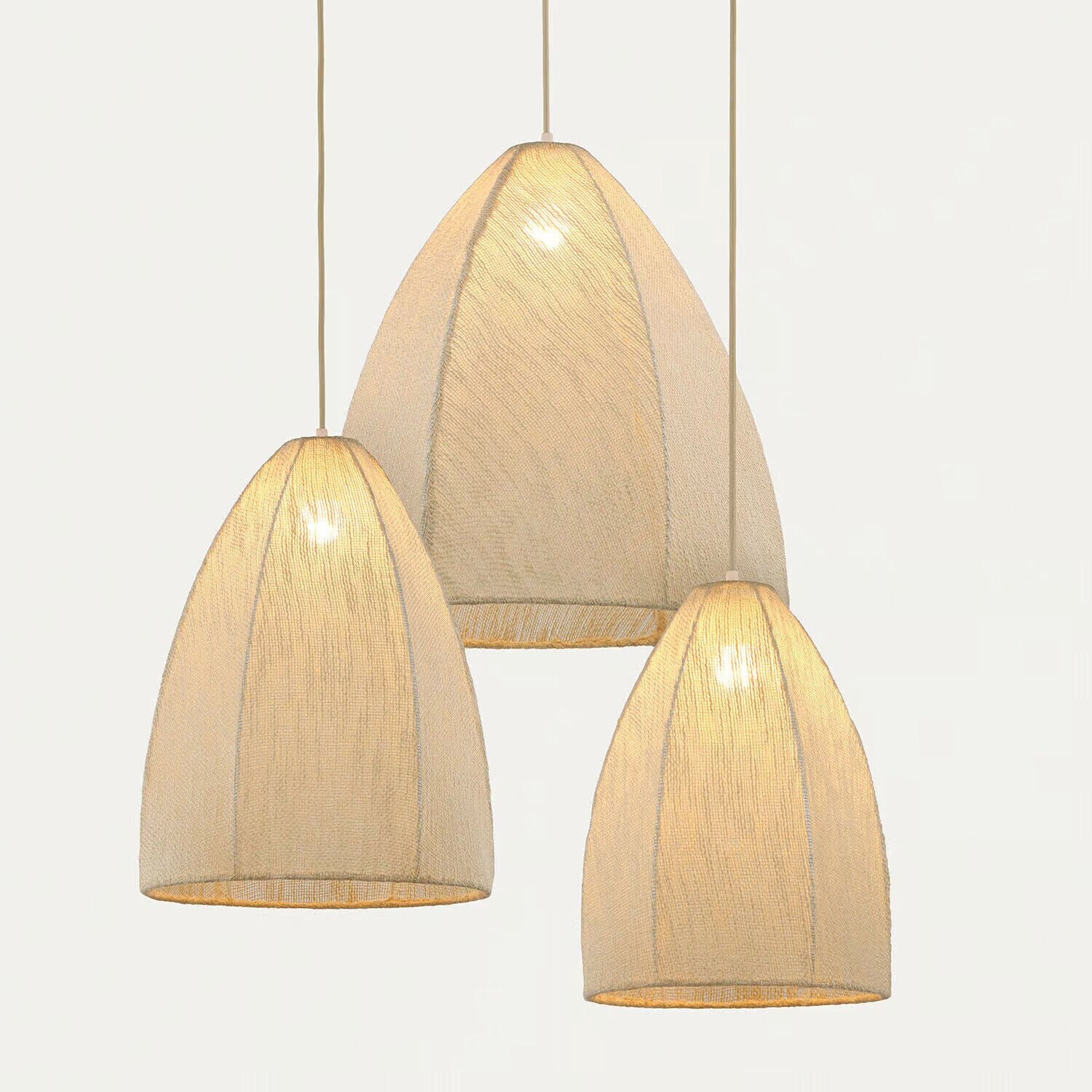 LOBERON Závěsné lampy 3dílná sada Reveaux