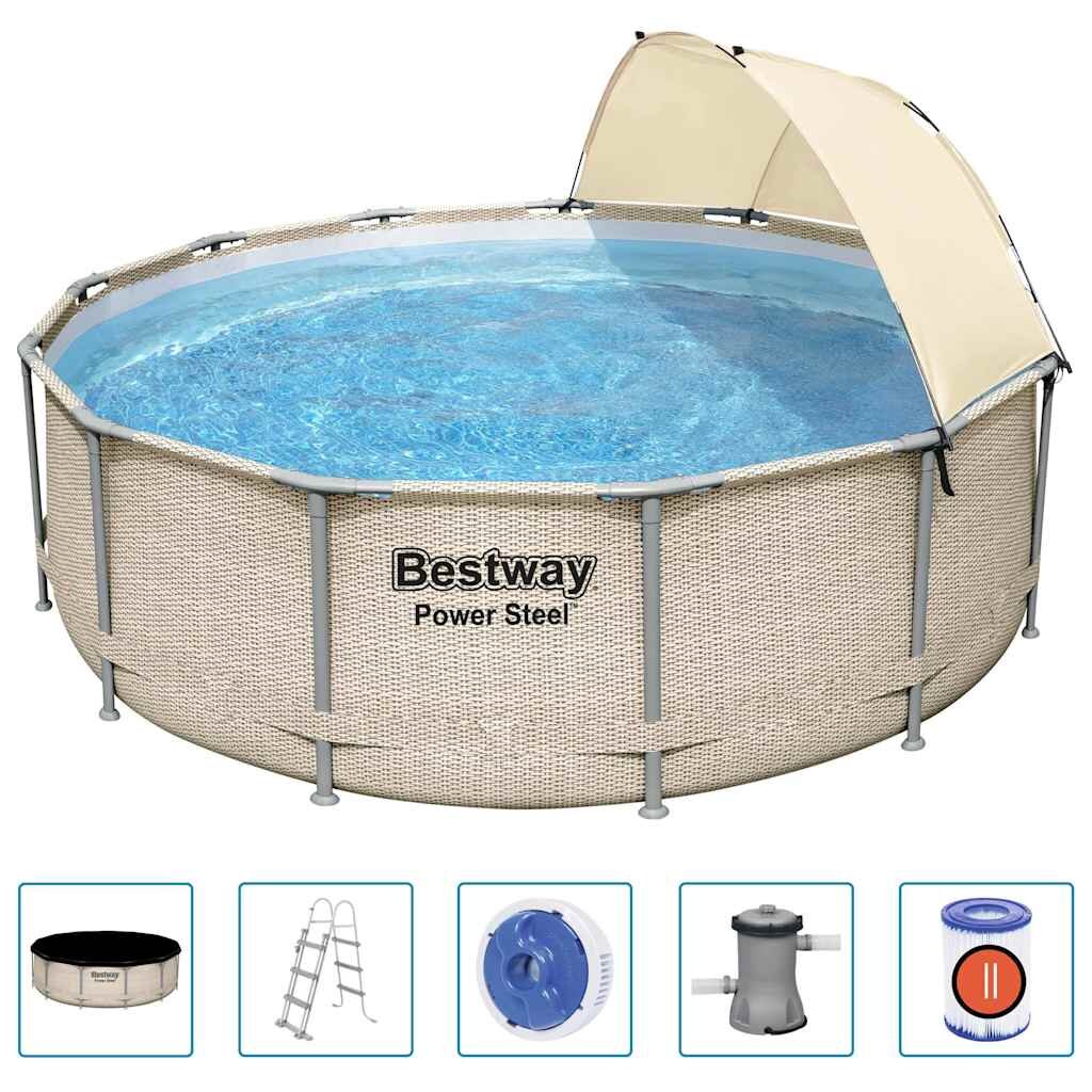 Bestway Power Steel Bazénový set s přístřeškem 396 x 107 cm