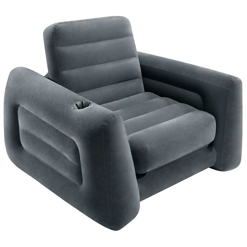 INTEX Rozkládací křeslo 117 x 224 x 66 cm tmavě šedé