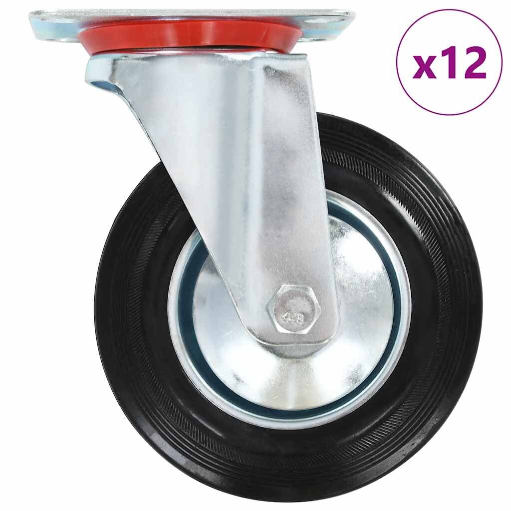 vidaXL 12 ks otočná kolečka 160 mm
