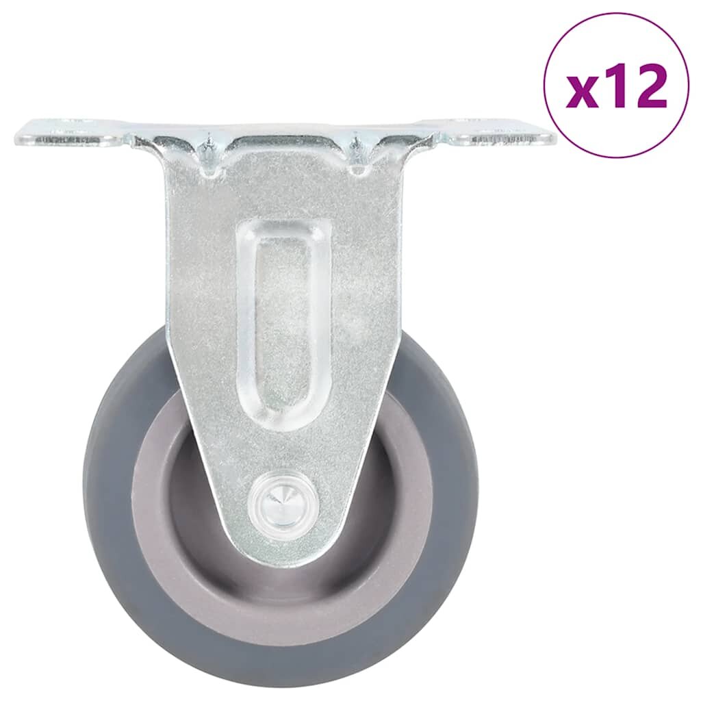 vidaXL 12 ks pevná kolečka 50 mm