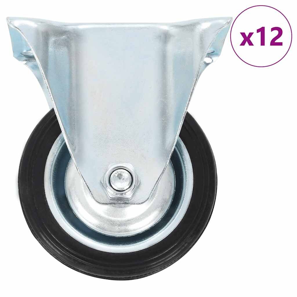 vidaXL 12 ks pevná kolečka 75 mm