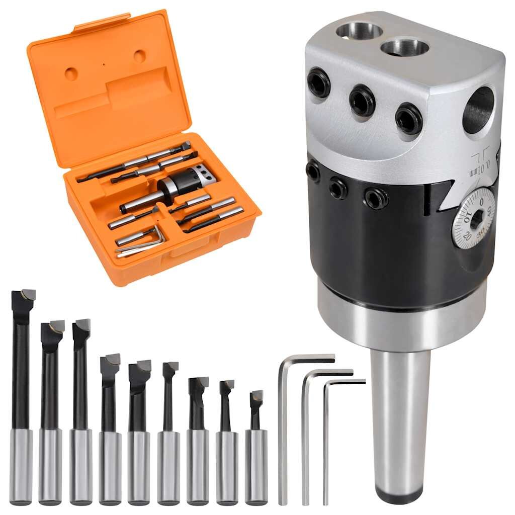 vidaXL 15dílný set vyvrtávacích bitů 50 mm vyvrtávací hlava F1-12 MT2-M10