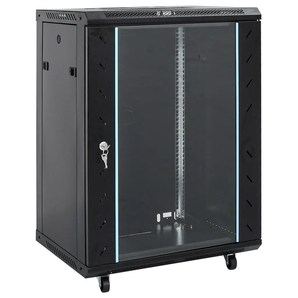 vidaXL 15U síťová skříň s otočnými nohami 19" IP20 60x45x86 cm