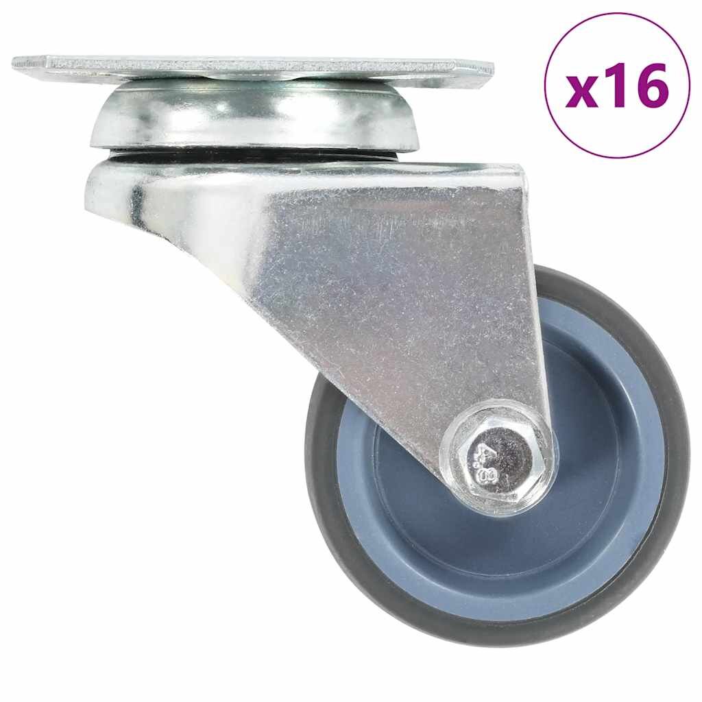 vidaXL 16 ks dvojitá otočná kolečka 50 mm