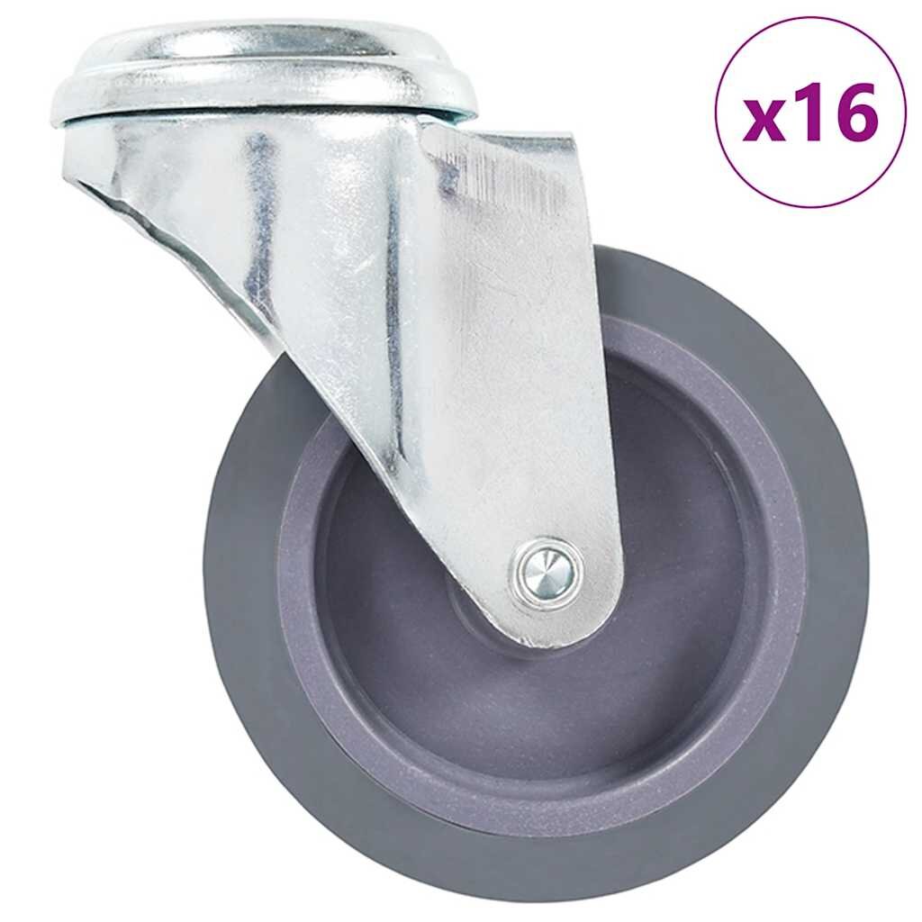 vidaXL 16 ks otočná kolečka s otvorem pro šroub 75 mm