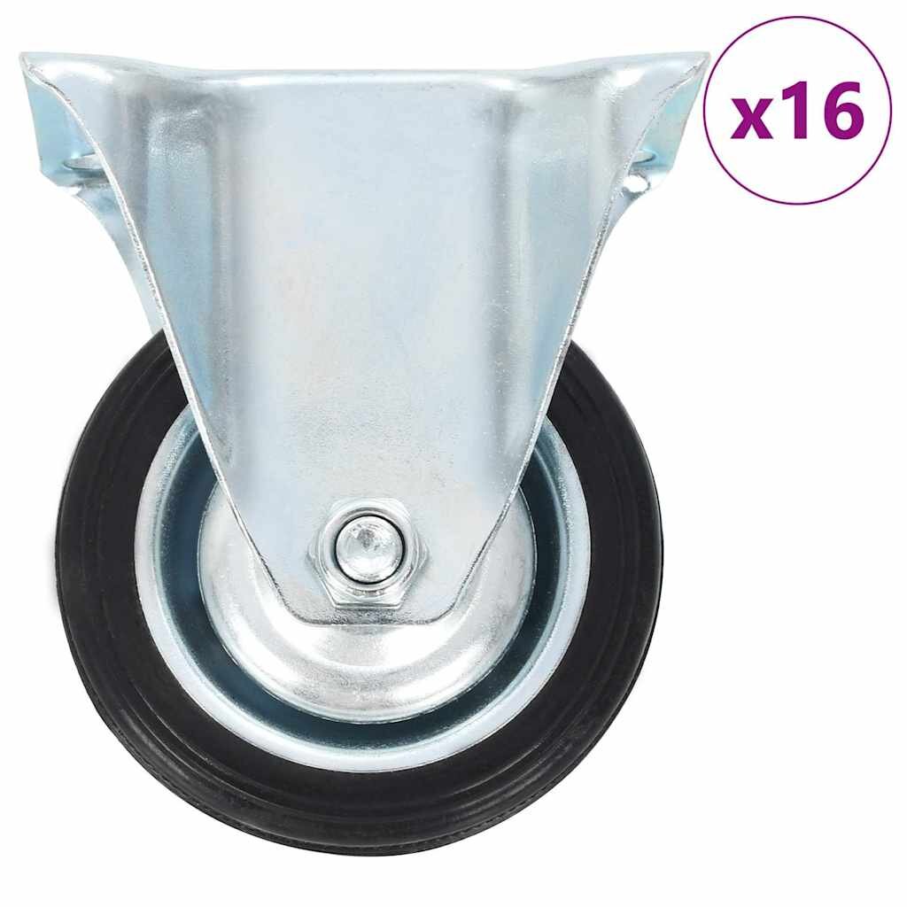 vidaXL 16 ks pevná kolečka 75 mm