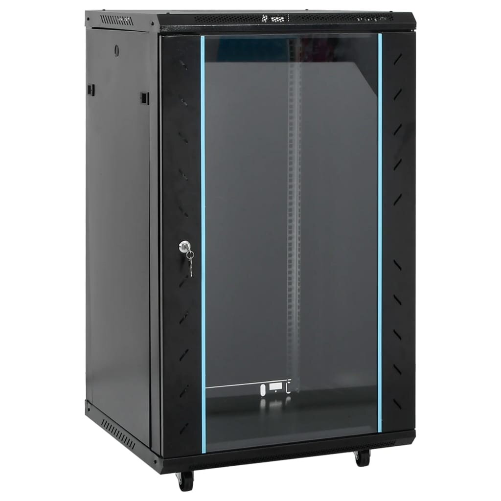 vidaXL 18U Síťová rozvodná skříň otočné nožičky 19" IP20 60x60x100 cm