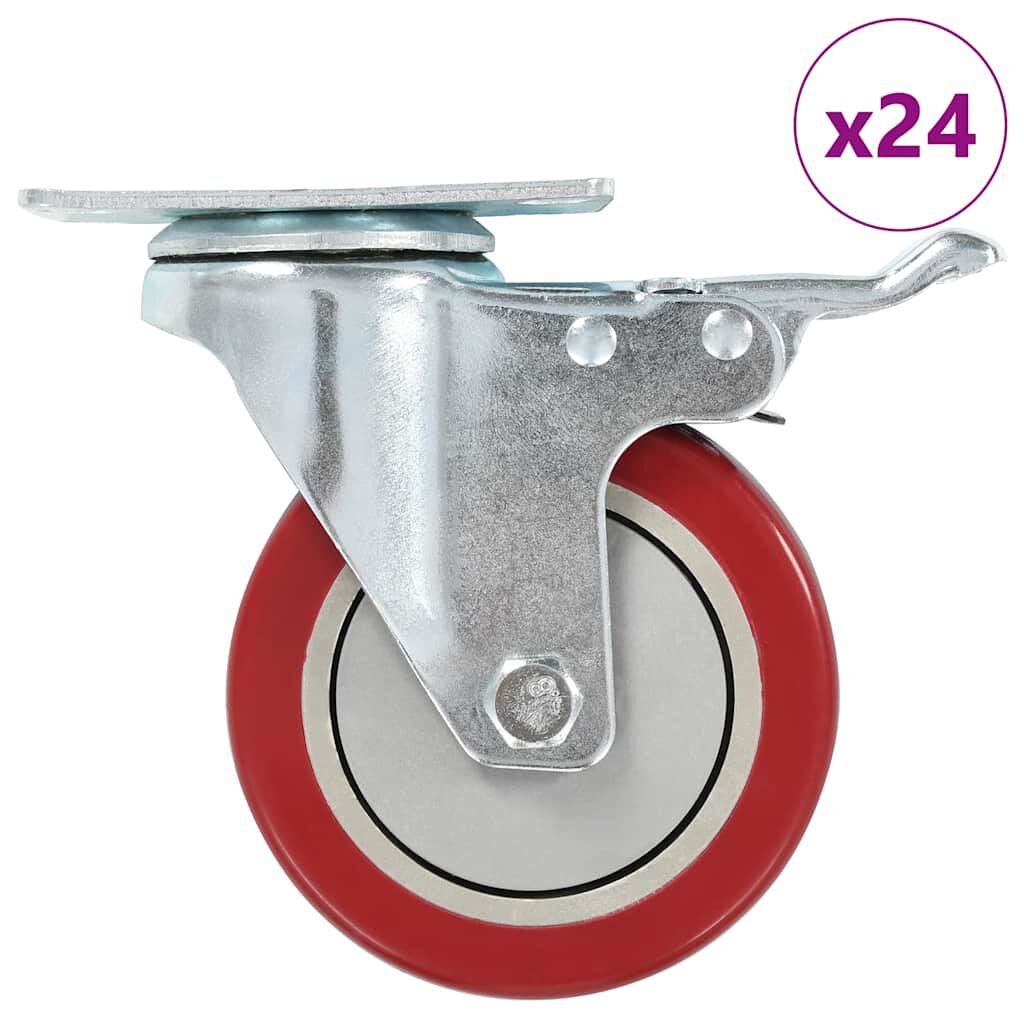 vidaXL 24 ks otočná kolečka 100 mm