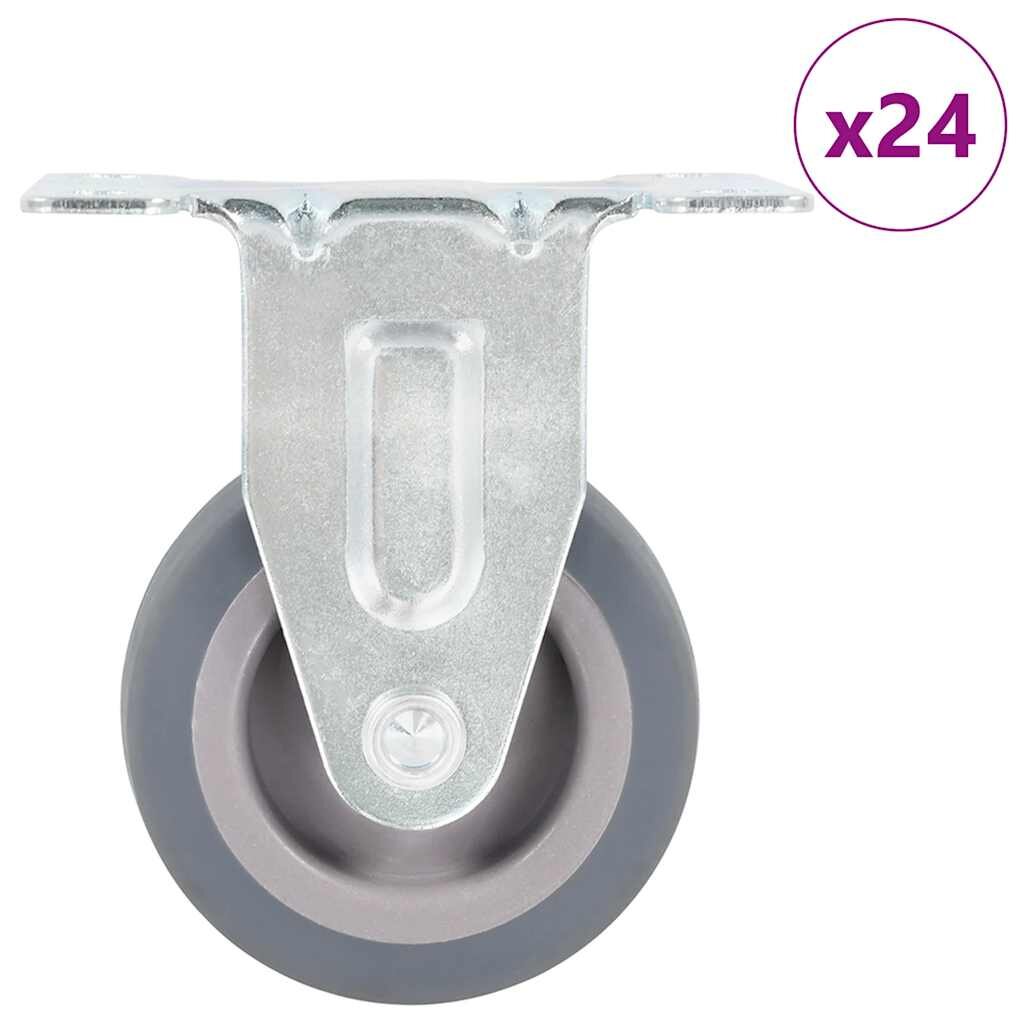 vidaXL 24 ks pevná kolečka 50 mm