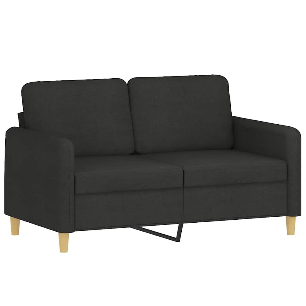 vidaXL 2místná pohovka černá 120 cm textil