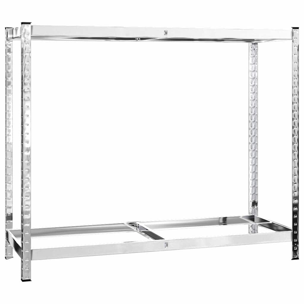 vidaXL 2patrový regál na pneumatiky stříbrný 110 x 40 x 110 cm ocel