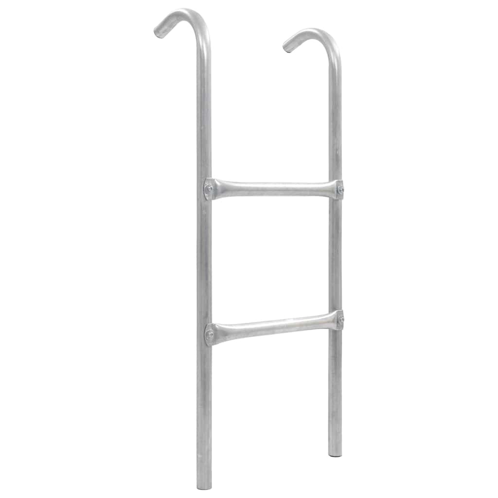 vidaXL 2stupínkový žebřík k trampolíně ocel stříbrný 72 cm (vhodné pro výšku 65 cm)
