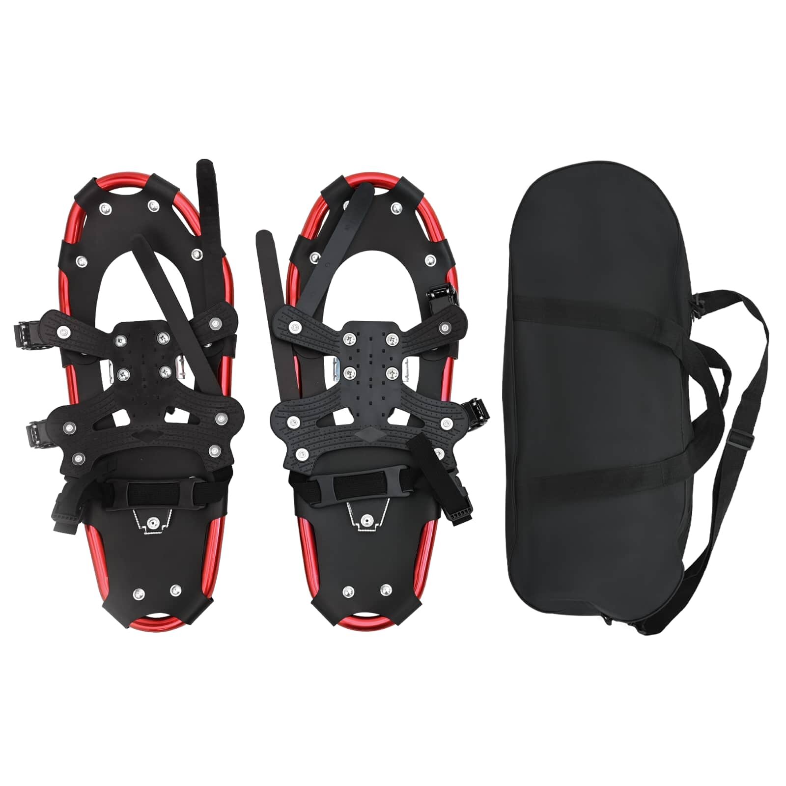 vidaXL 3 v 1 Sněžnice Červená a černá 535 x 21 cm Hliník a HDPE
