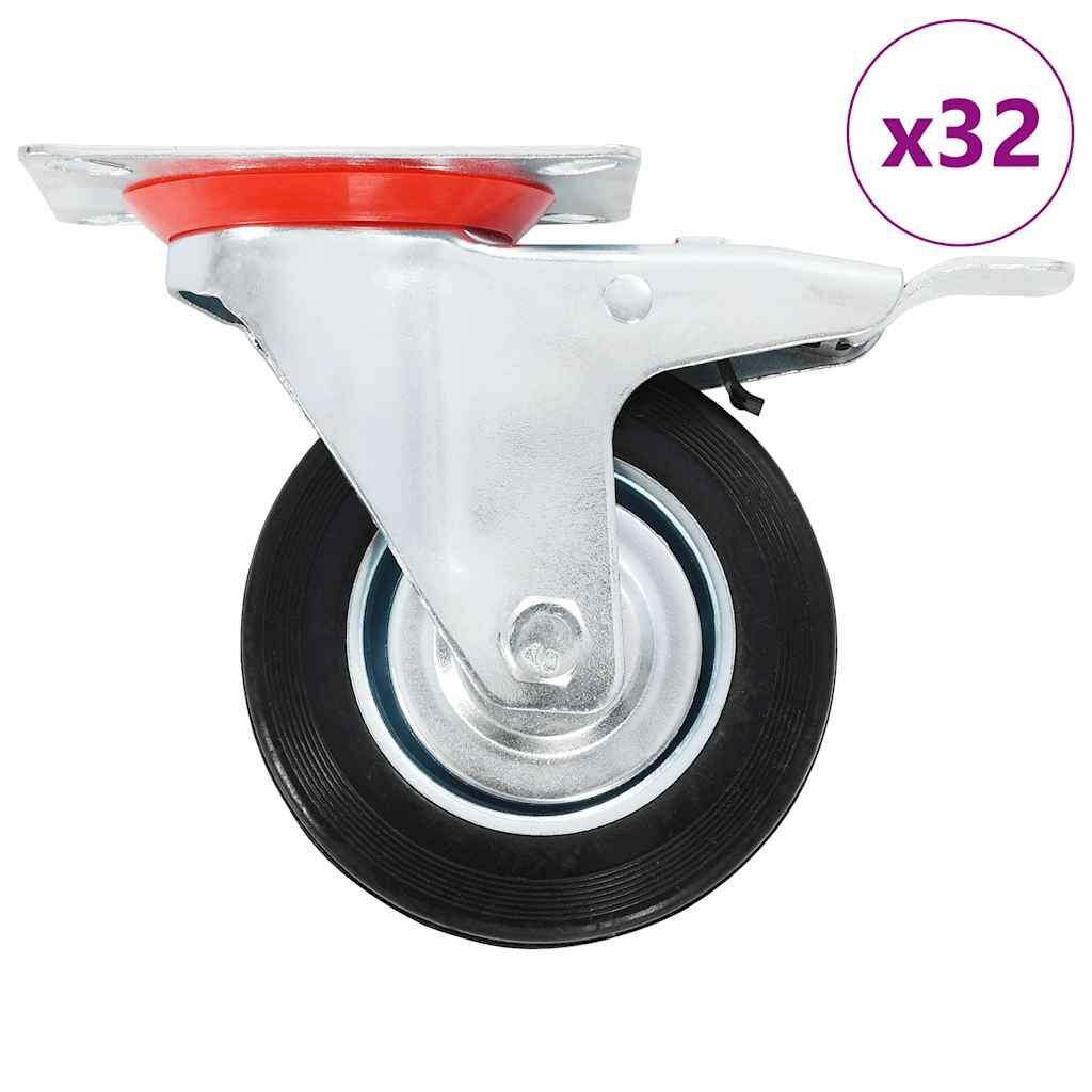 vidaXL 32 ks otočná kolečka 100 mm