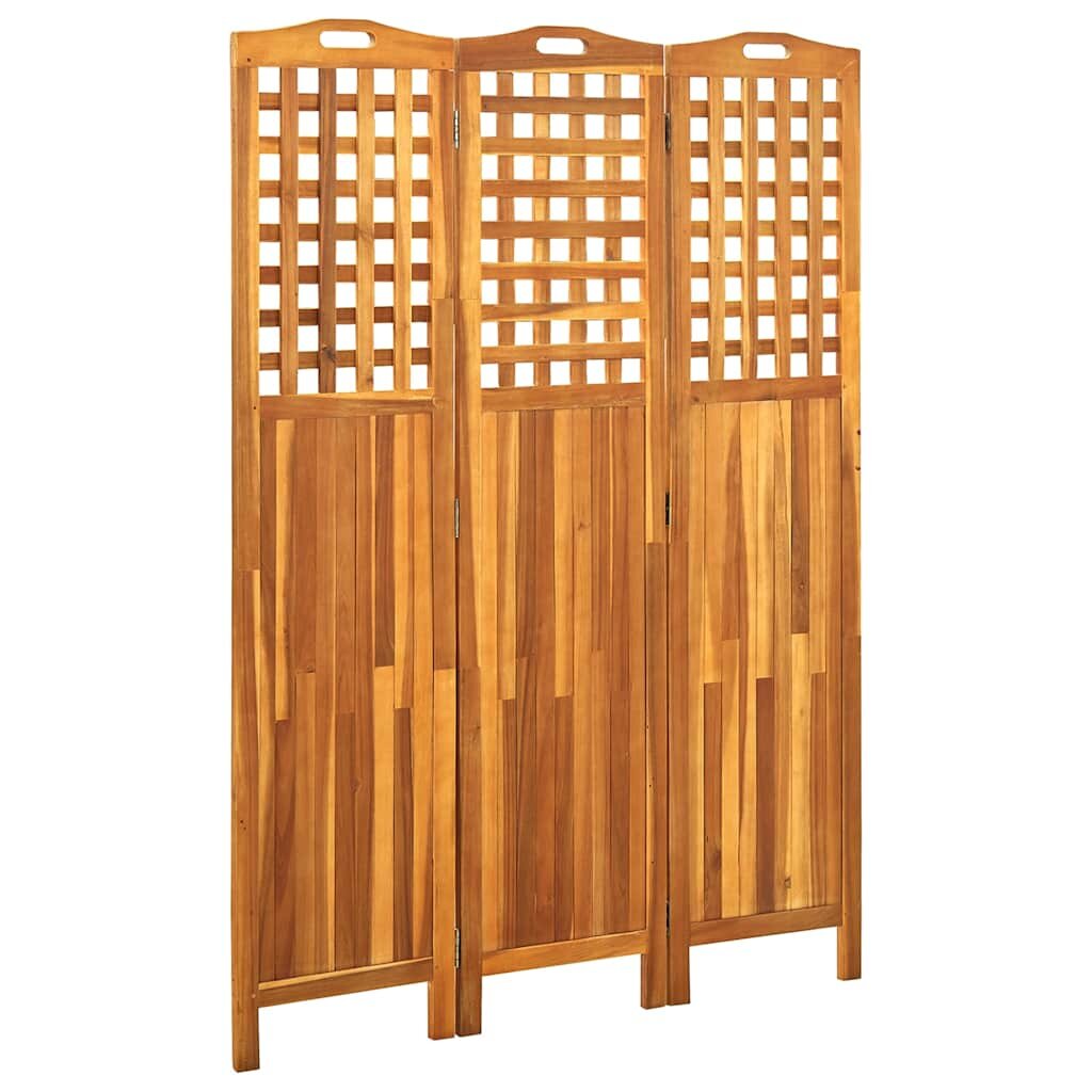vidaXL 3dílný paraván 120 x 2 x 170 cm masivní akáciové dřevo