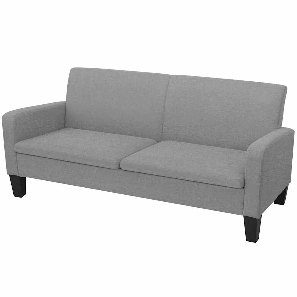 vidaXL 3místná pohovka 180 x 65 x 76 cm světle šedá