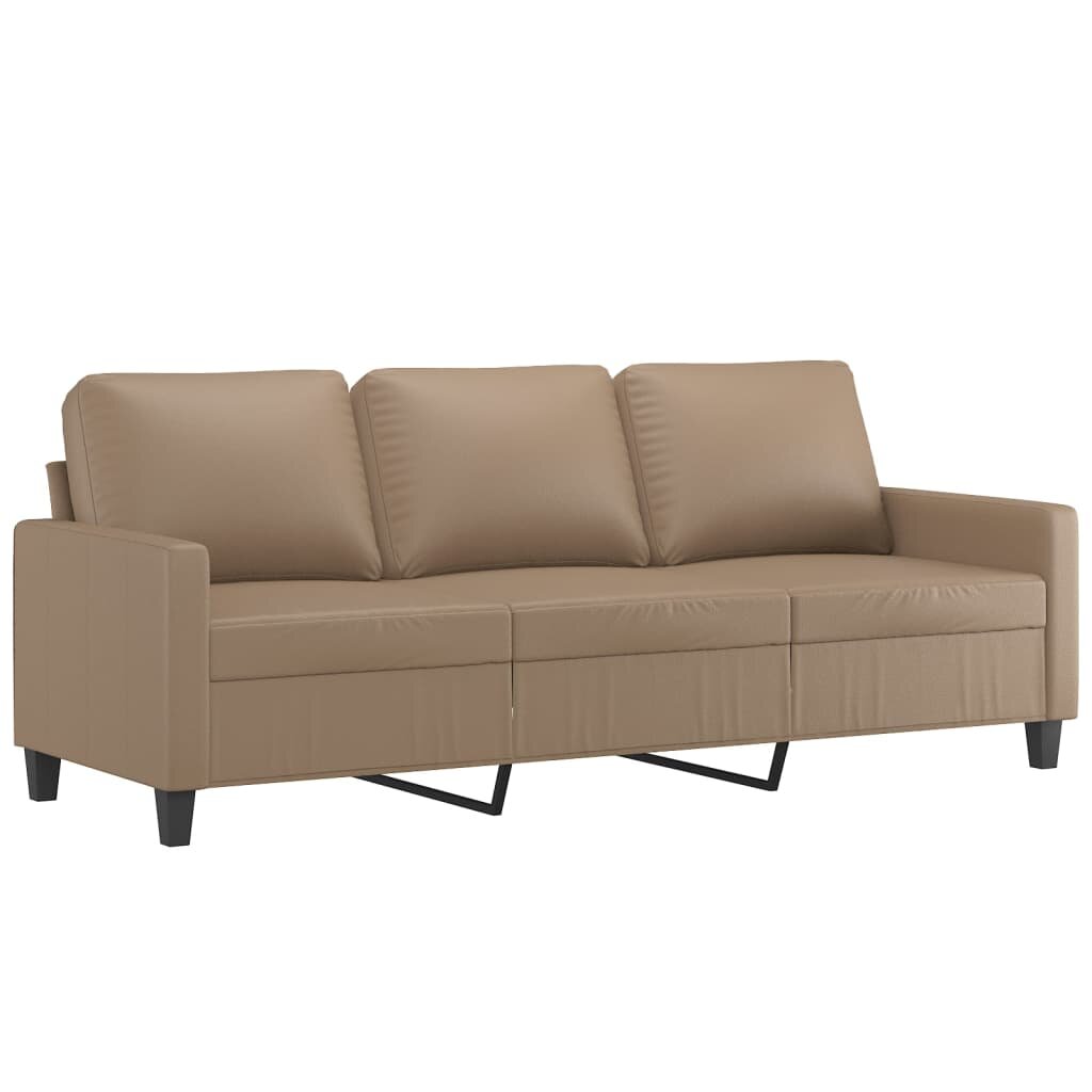 vidaXL 3místná pohovka cappuccino 180 cm umělá kůže