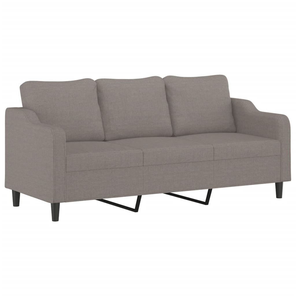 vidaXL 3místná pohovka taupe 180 cm textil