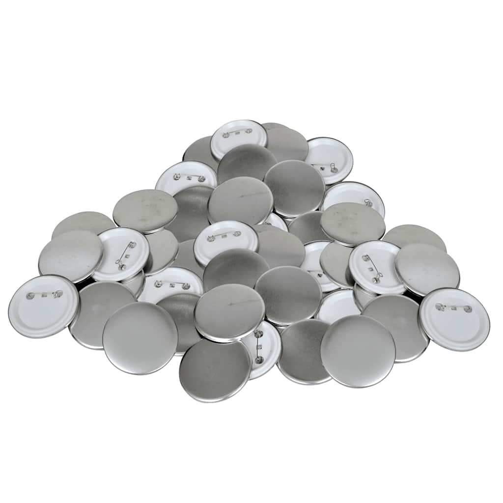 vidaXL 500 ks Prázdné placky se špendlíkem 58 mm