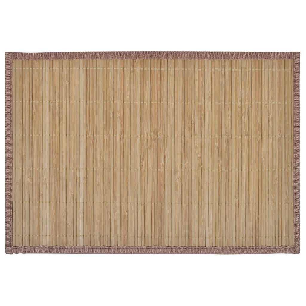 vidaXL 6 ks bambusových prostírání 30 x 45 cm hnědá