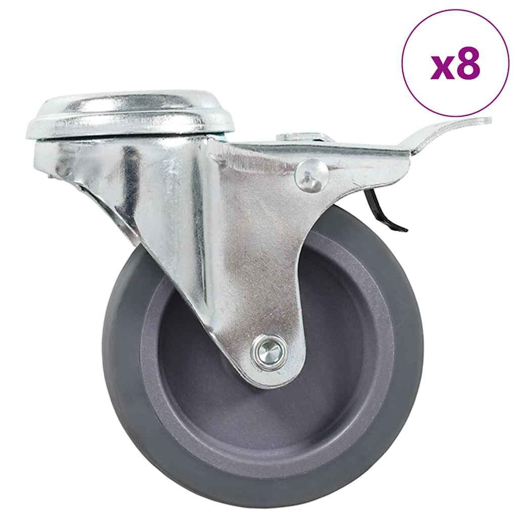 vidaXL 8 ks otočná kolečka s otvorem pro šroub 75 mm