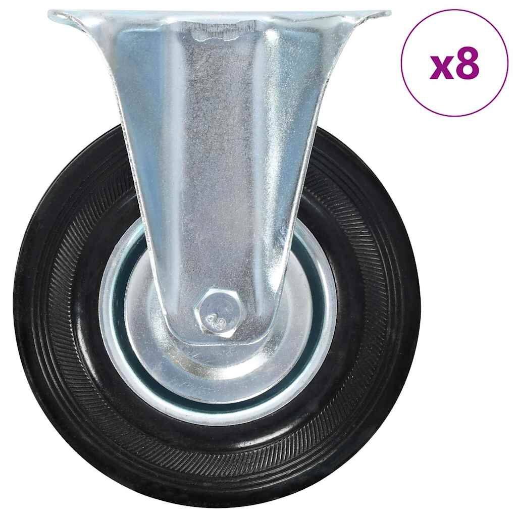 vidaXL 8 ks pevná kolečka 125 mm