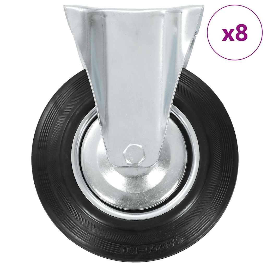 vidaXL 8 ks pevná kolečka 200 mm