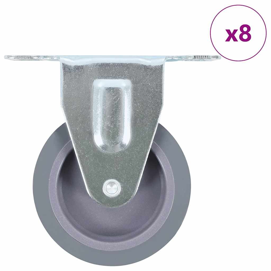 vidaXL 8 ks pevná kolečka 75 mm