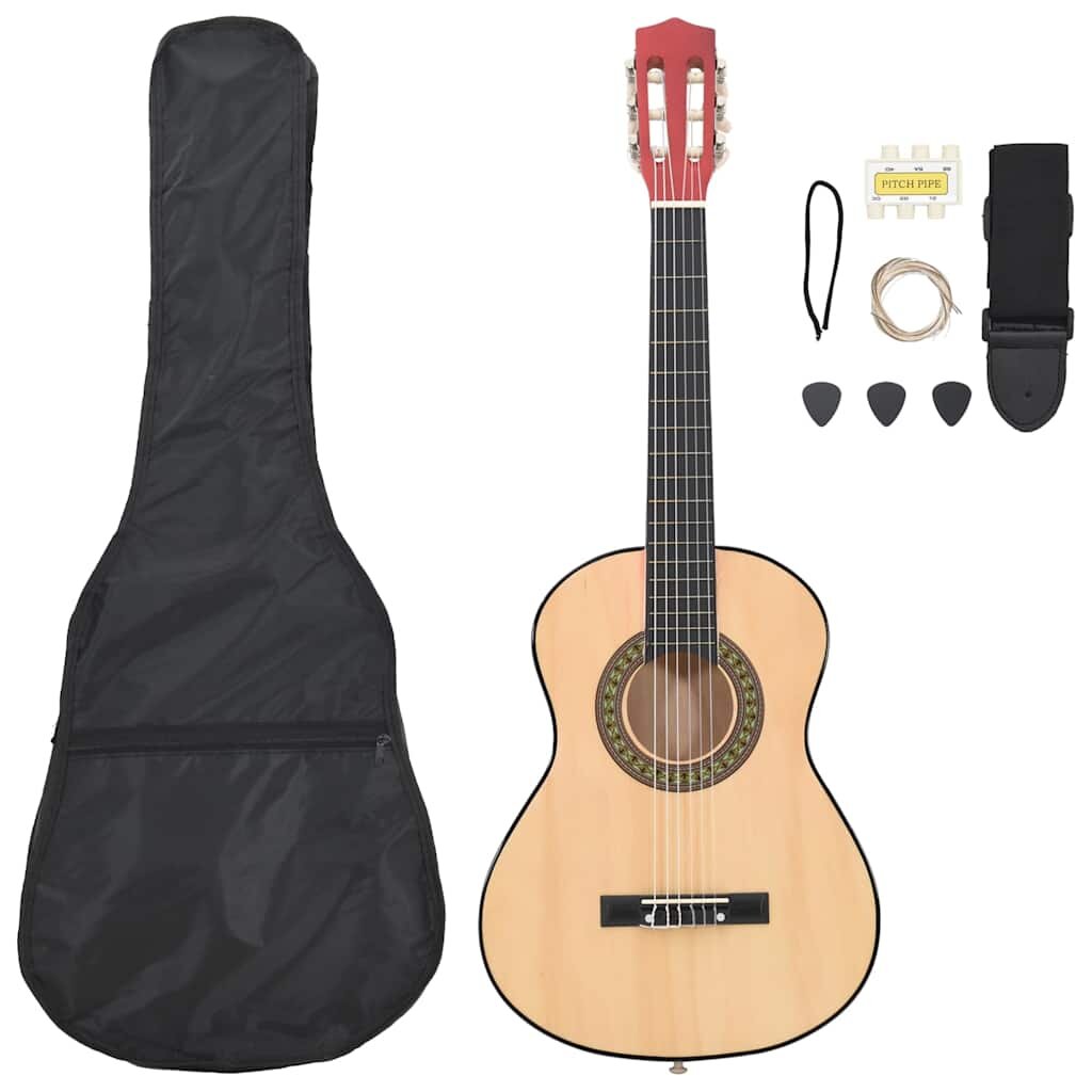 vidaXL 8dílný set klasická kytara pro děti a začátečníky 1/2 34''