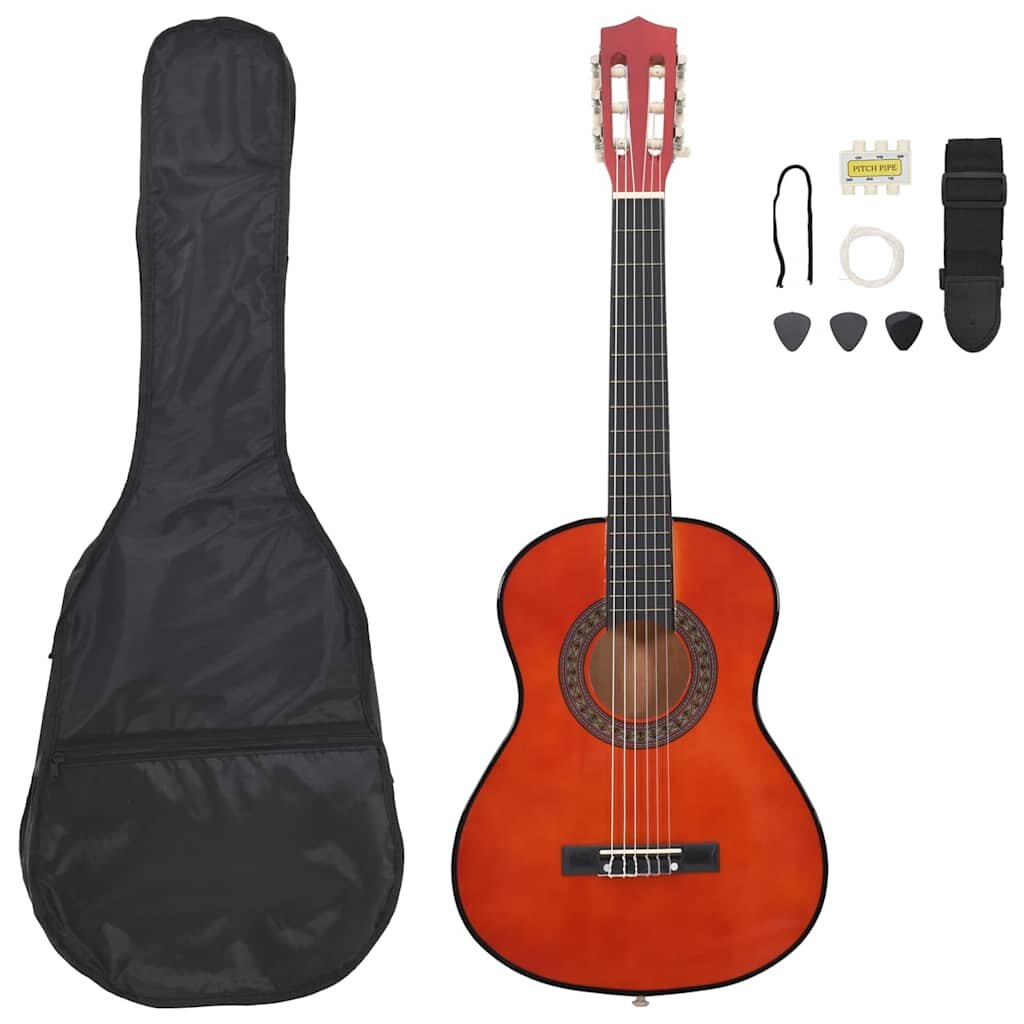 vidaXL 8dílný set klasická kytara pro začátečníky 1/2 34''
