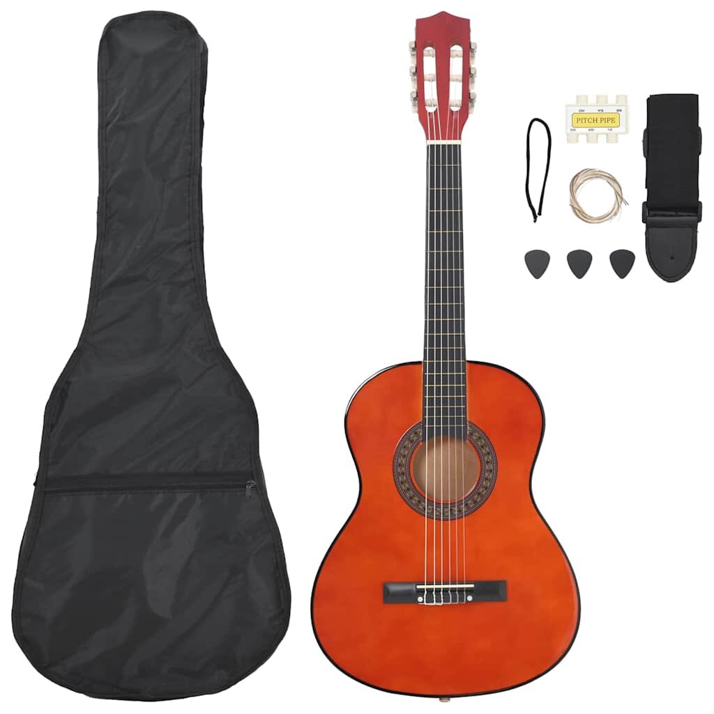vidaXL 8dílný set klasická kytara pro začátečníky 3/4 36''