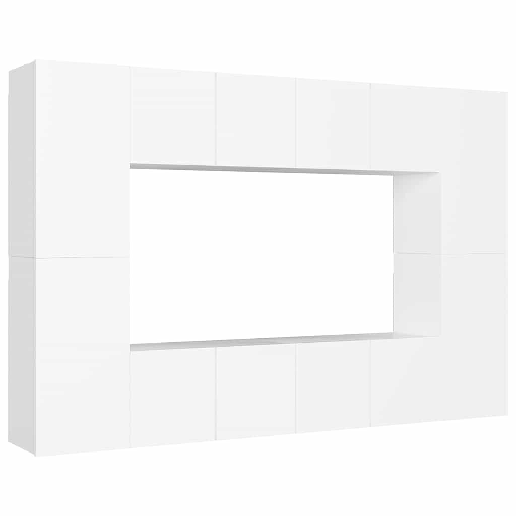 vidaXL 8dílný set TV skříněk bílý kompozitní dřevo
