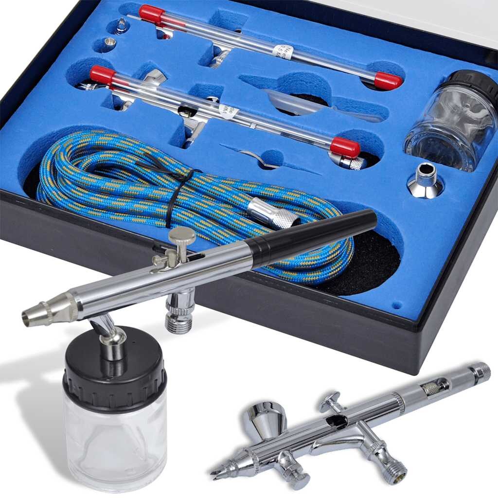 vidaXL Airbrush sada se 2 stříkacími pistolemi