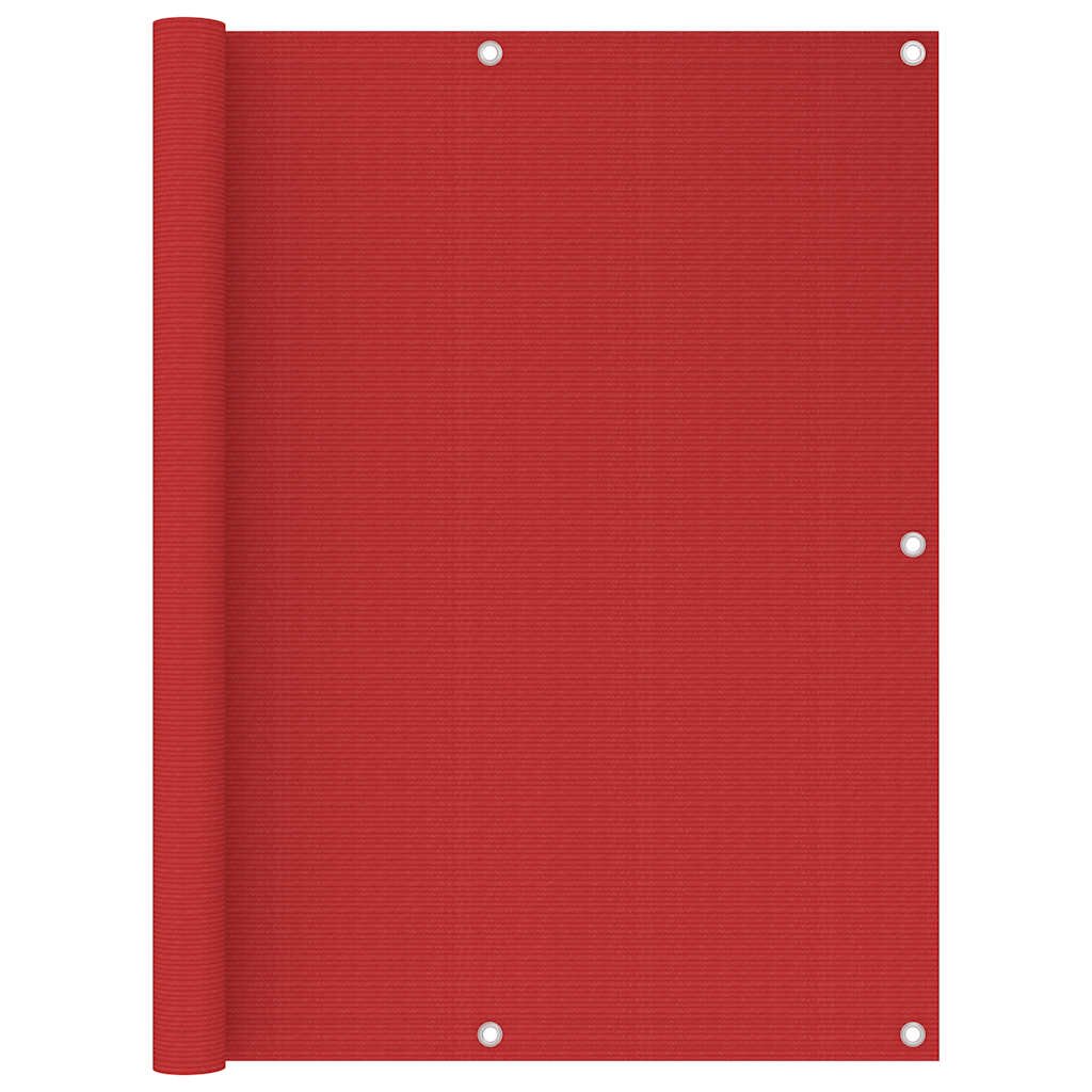 vidaXL Balkónová zástěna červená 120 x 400 cm HDPE