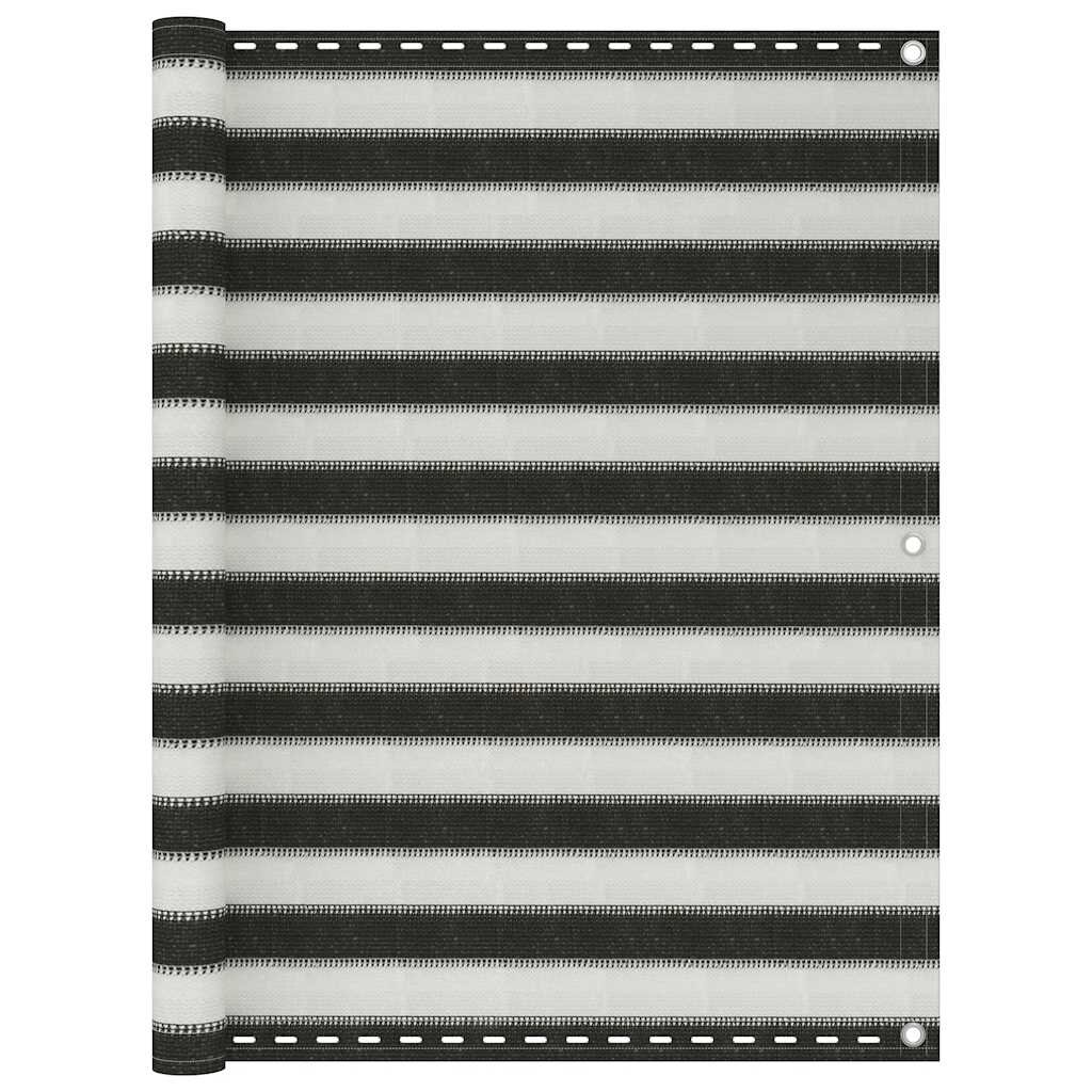 vidaXL Balkónová zástěna HDPE 120 x 500 cm antracitovo-bílá