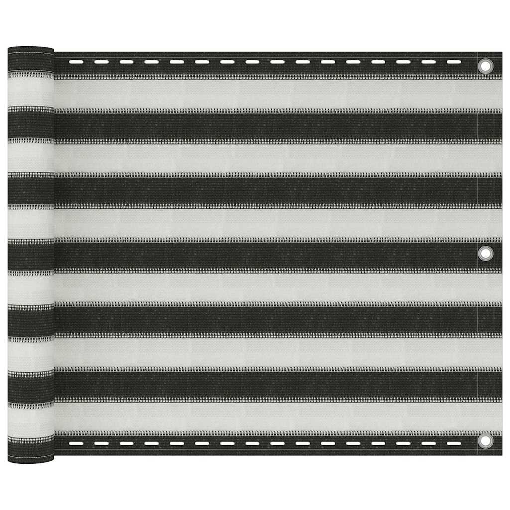 vidaXL Balkónová zástěna HDPE 75 x 300 cm antracitovo-bílá