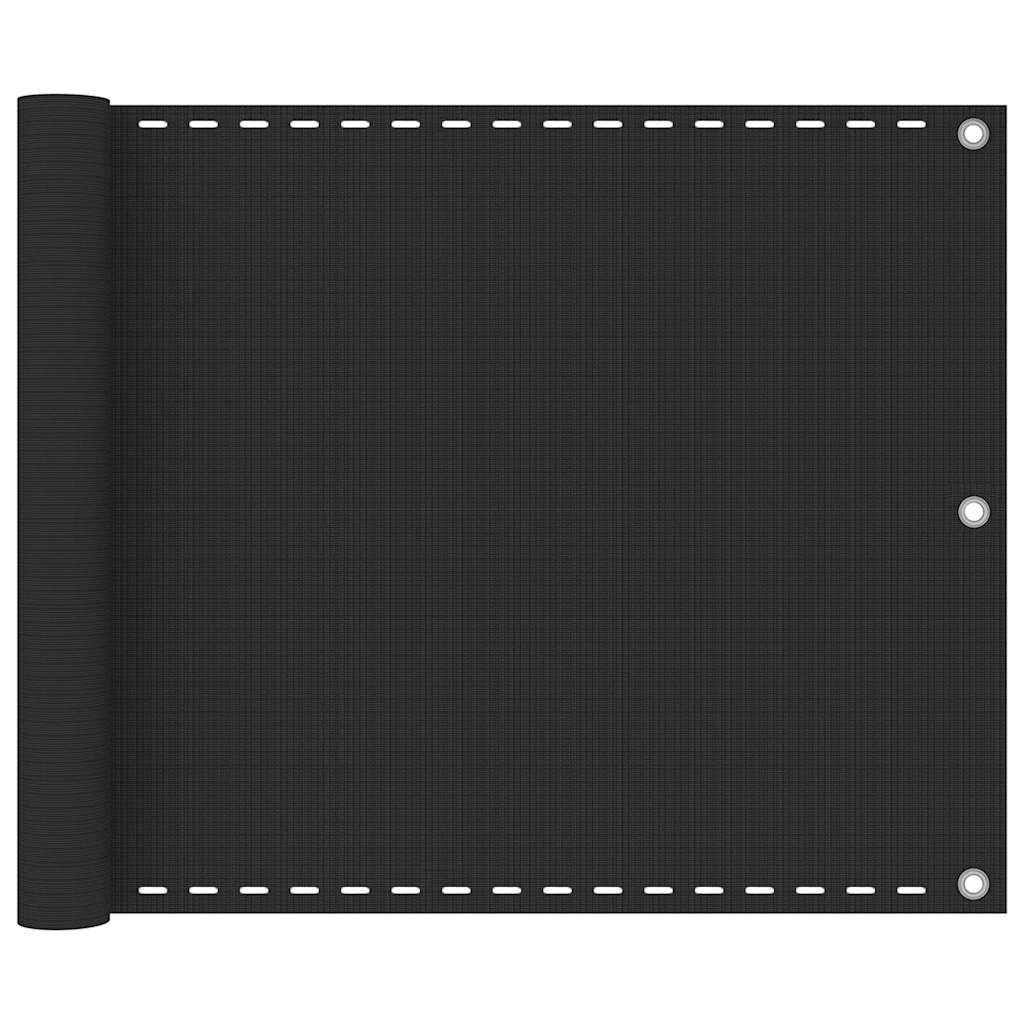 vidaXL Balkónová zástěna HDPE 75 x 500 cm antracitová